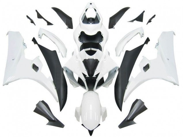 Billige Yamaha YZF R6 Motorrad Verkleidung 2006-2007 - Weiss Matt Schwarz