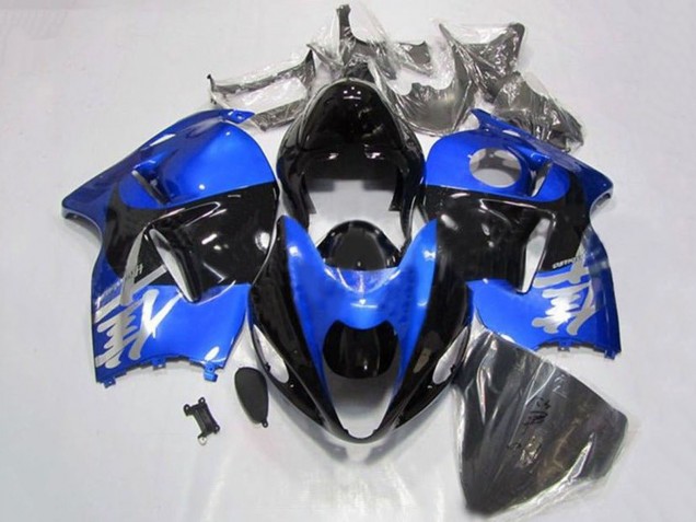 Billige Suzuki GSXR 1300 Hayabusa Motorrad Verkleidung 1996-2007 - Blau Chrome Schwarz
