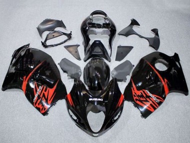 Billige Suzuki GSXR 1300 Hayabusa Motorrad Verkleidung 1996-2007 - Glanzendes Schwarz Rot