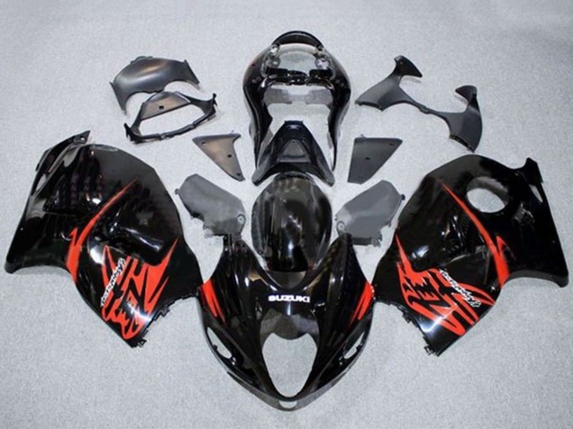 Billige Suzuki GSXR 1300 Hayabusa Motorrad Verkleidung 1996-2007 - Glanzendes Schwarz Rot