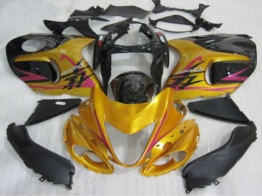 Billige Suzuki GSXR 1300 Hayabusa Motorrad Verkleidung 1996-2007 - Gold Schwarz Rosa