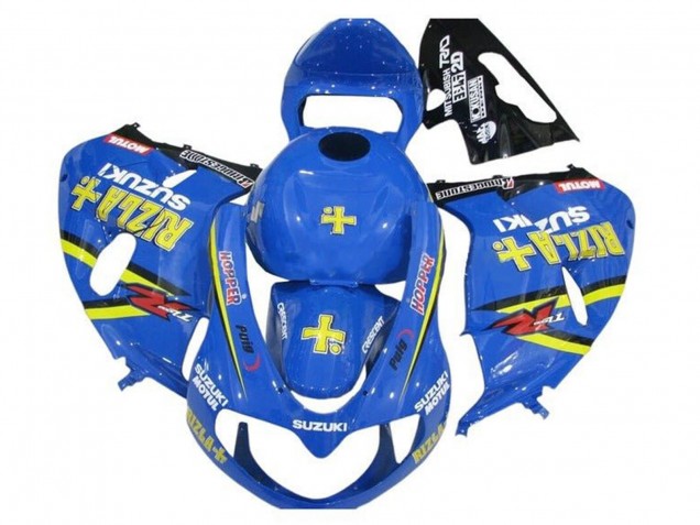 Billige Suzuki TL1000R Motorrad Verkleidung 1998-2003 - Blau Gelb Schwarz Rizla Hopper Motul