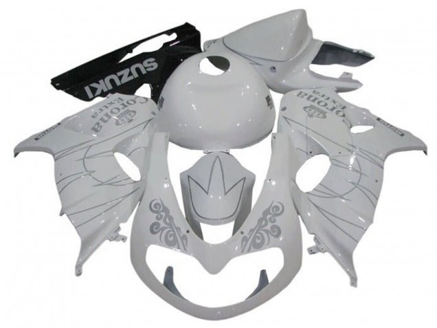 Billige Suzuki TL1000R Motorrad Verkleidung 1998-2003 - Weiss Silber Corona