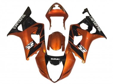 Billige Suzuki GSXR 1000 Motorrad Verkleidung 2003-2004 - Orange Schwarz Weiss