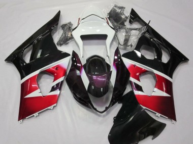 Billige Suzuki GSXR 1000 Motorrad Verkleidung 2003-2004 - Weiss Rot Lila Schwarz