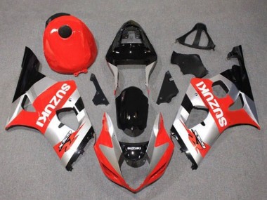 Billige Suzuki GSXR 1000 Motorrad Verkleidung 2003-2004 - Rot Silber Schwarz