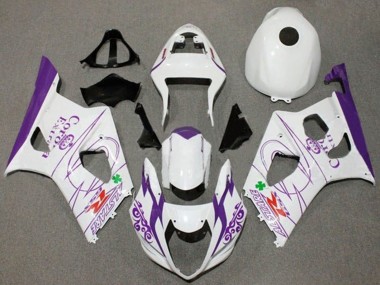 Billige Suzuki GSXR 1000 Motorrad Verkleidung 2003-2004 - Weiss Lila Corona Alstare