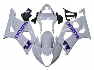 Billige Suzuki GSXR 1000 Motorrad Verkleidung 2003-2004 - Weiss Lila