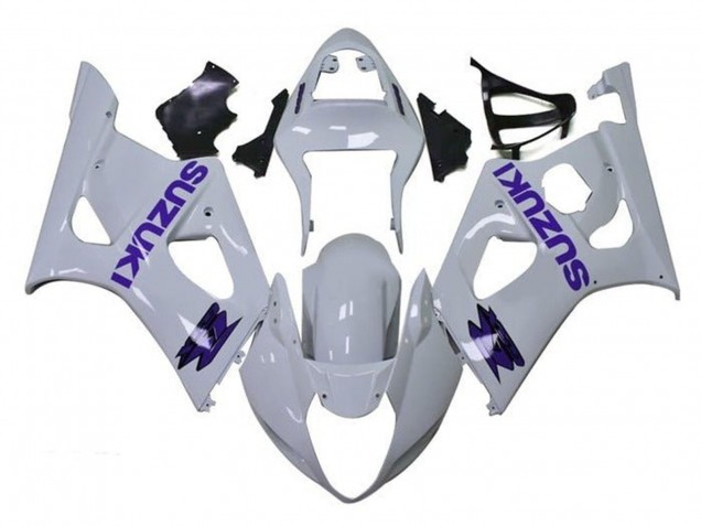 Billige Suzuki GSXR 1000 Motorrad Verkleidung 2003-2004 - Weiss Lila