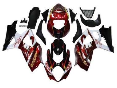 Billige Suzuki GSXR 1000 Motorrad Verkleidung 2005-2006 - Schwarz Rot Weiss Gold