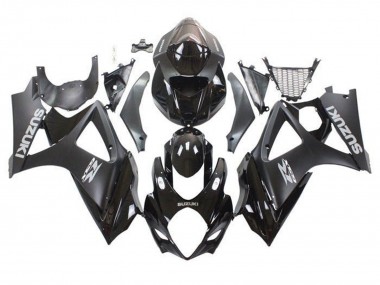 Billige Suzuki GSXR 1000 Motorrad Verkleidung Kit 2005-2006 - Glanzendes Schwarz Matt Schwarz