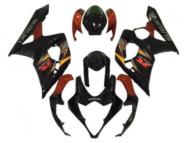 Billige Suzuki GSXR 1000 Motorrad Verkleidung 2005-2006 - Schwarz Rot Gelb Grau
