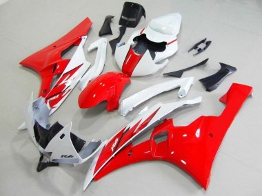 Billige Yamaha YZF R6 Motorrad Verkleidung 2006-2007 - Weiss Rot