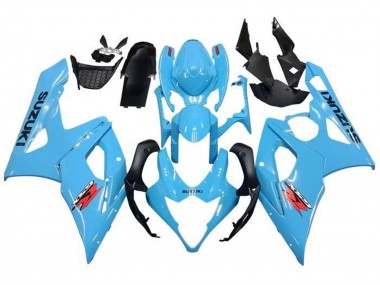 Billige Suzuki GSXR 1000 Motorrad Verkleidung 2005-2006 - Hellblau Schwarz Rot