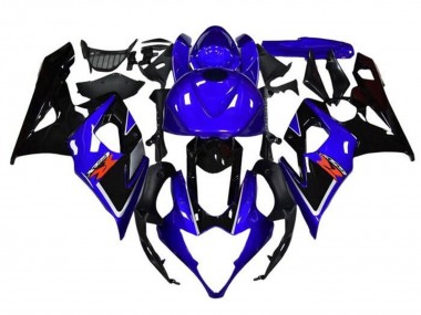 Billige Suzuki GSXR 1000 Motorrad Verkleidung 2005-2006 - Blau Schwarz Weiss Streifen