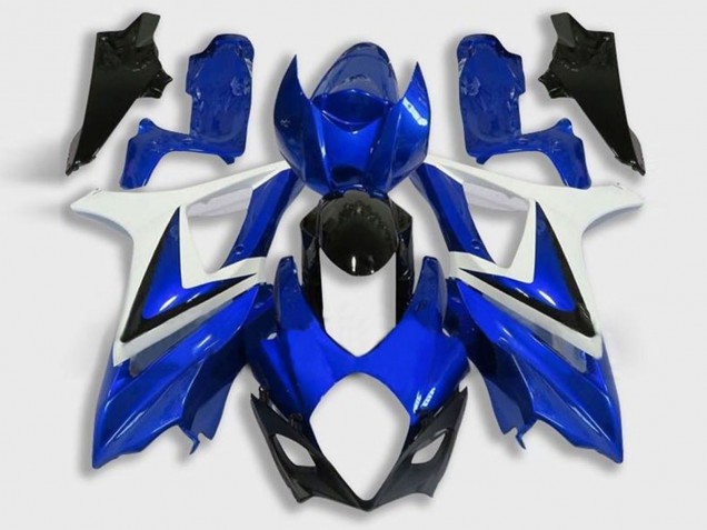 Billige Suzuki GSXR 1000 Motorrad Verkleidung 2005-2006 - Weiss Blau Schwarz