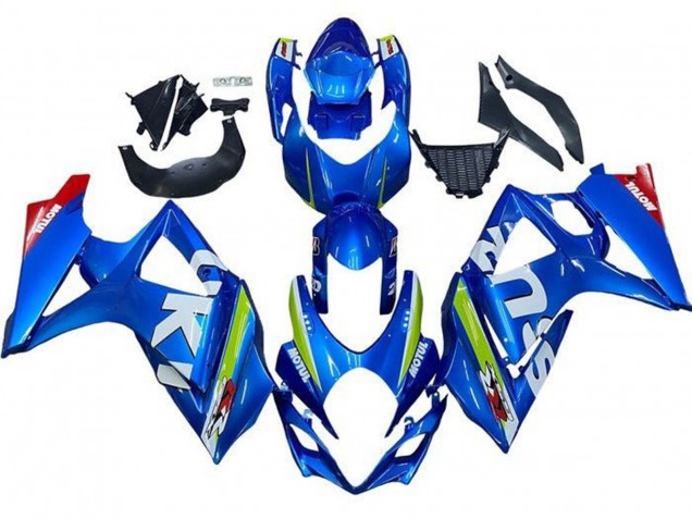 Billige Suzuki GSXR 1000 Motorrad Verkleidung 2005-2006 - Blau Grun Weiss Rot