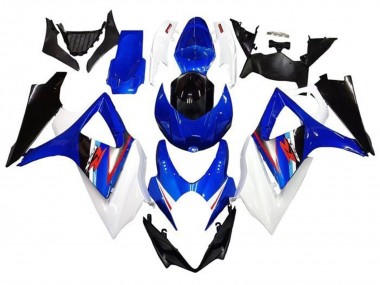 Billige Suzuki GSXR 1000 Motorrad Verkleidung 2005-2006 - Weiss Blau Schwarz Rot