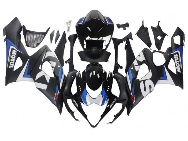 Billige Suzuki GSXR 1000 Motorrad Verkleidung 2005-2006 - Matt Schwarz Blau Weiss
