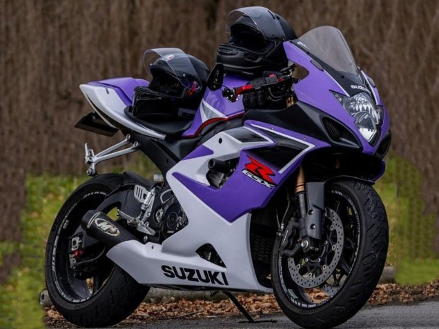Billige Suzuki GSXR 1000 Motorrad Verkleidung 2005-2006 - Lila Weiss