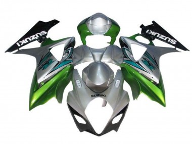 Billige Suzuki GSXR 1000 Motorrad Verkleidung 2005-2006 - Silber Grun Schwarz