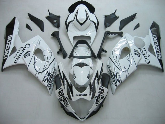 Billige Suzuki GSXR 1000 Motorrad Verkleidung 2005-2006 - Weiss Schwarz Alstare Corona