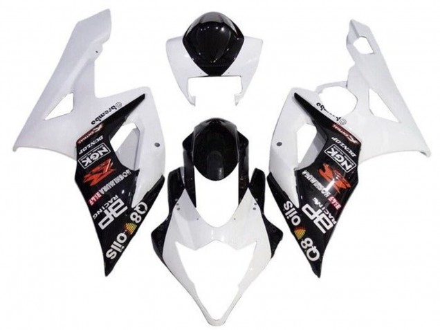 Billige Suzuki GSXR 1000 Motorrad Verkleidung 2005-2006 - Weiss Schwarz Brembo
