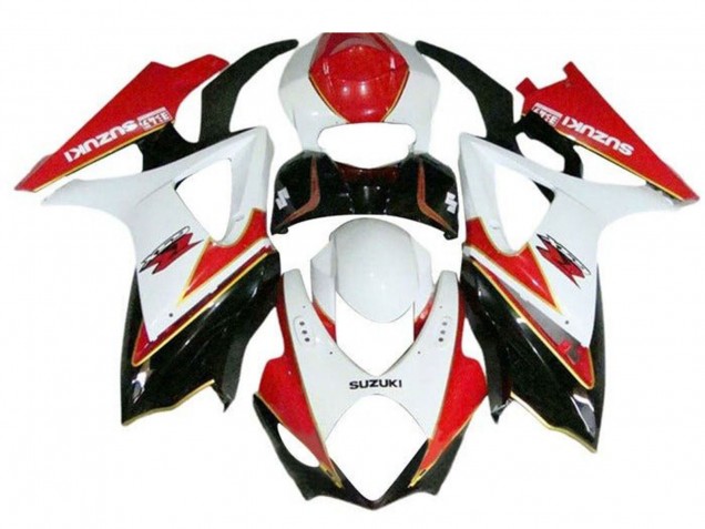 Billige Suzuki GSXR 1000 Motorrad Verkleidung 2005-2006 - Weiss Rot Schwarz Gold