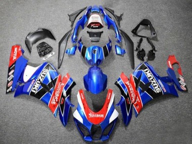 Billige Suzuki GSXR1000 Motorrad Verkleidung 2017-2024 - Blau Rot Weiss Schwarz