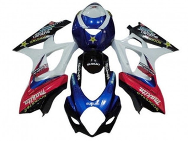 Billige Suzuki GSXR 1000 Motorrad Verkleidung 2007-2008 - Weiss Blau Rot Schwarz Makita