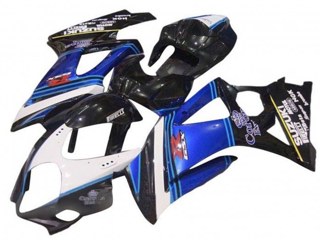 Billige Suzuki GSXR 1000 Motorrad Verkleidung 2007-2008 - Weiss Blau Schwarz Corona