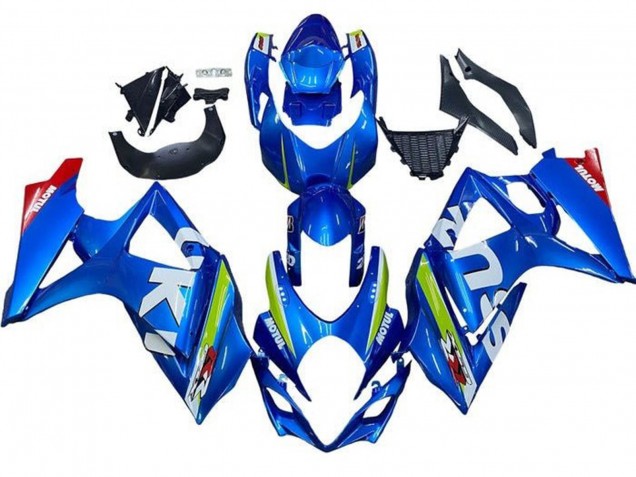 Billige Suzuki GSXR 1000 Motorrad Verkleidung 2007-2008 - Blau Weiss Grun Rot