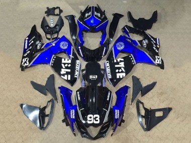 Billige Suzuki GSXR 1000 Motorrad Verkleidung 2009-2016 - Schwarz Blau Weiss 93