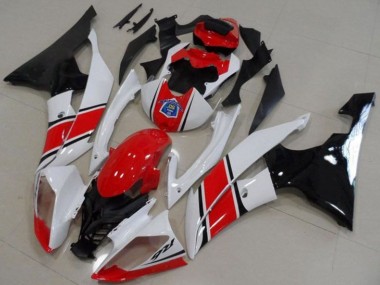 Billige Yamaha YZF R6 Motorrad Verkleidung Kit 2008-2016 - Weiss Rot Glanzendes Schwarz