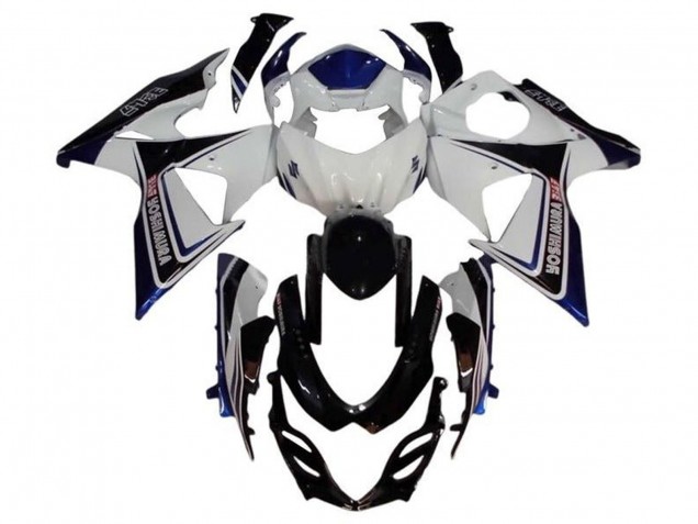 Billige Suzuki GSXR 1000 Motorrad Verkleidung 2009-2016 - Weiss Blau Schwarz Yoshimura