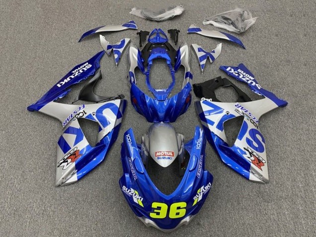 Billige Suzuki GSXR 1000 Motorrad Verkleidung 2009-2016 - Blau Silber 36