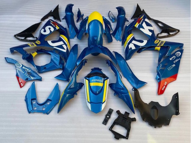 Billige Suzuki GSXR 1000 Motorrad Verkleidung 2009-2016 - Blau Gelb Weiss Rot