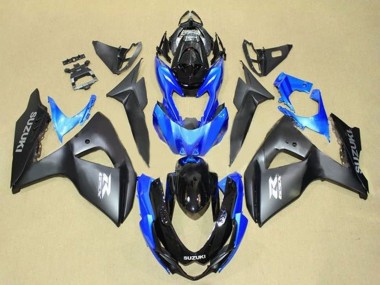 Billige Suzuki GSXR 1000 Motorrad Verkleidung 2009-2016 - Matt Schwarz Blau Glanzendes Schwarz Grau