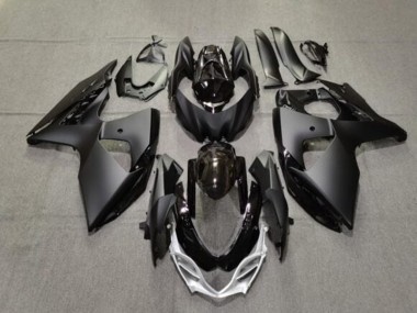 Billige Suzuki GSXR 1000 Motorrad Verkleidung 2009-2016 - Matt Schwarz Glanzendes Schwarz Silber