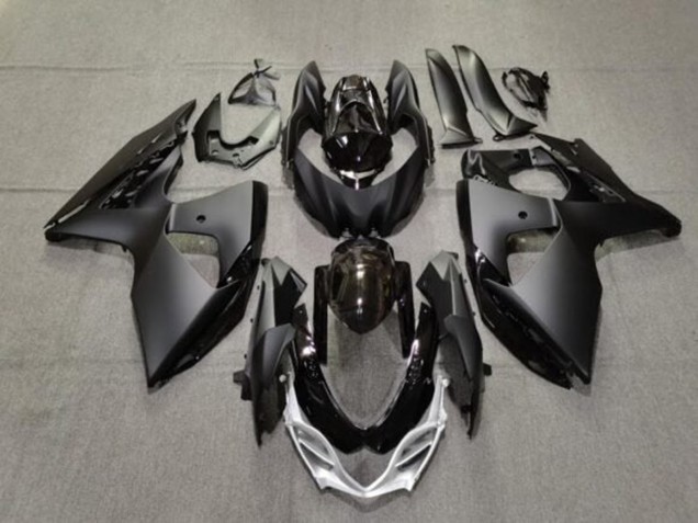 Billige Suzuki GSXR 1000 Motorrad Verkleidung 2009-2016 - Matt Schwarz Glanzendes Schwarz Silber