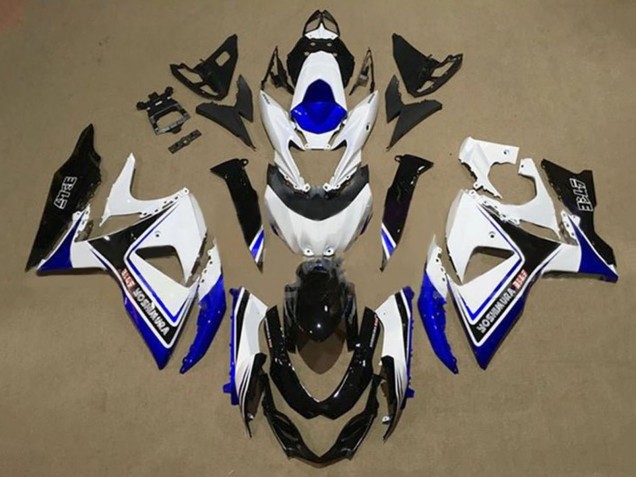 Billige Suzuki GSXR 1000 Motorrad Verkleidung 2009-2016 - Weiss Blau Schwarz Yoshimura