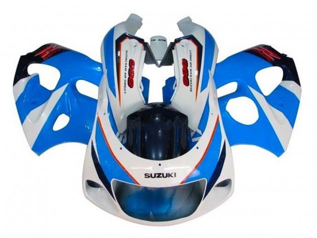 Billige Suzuki GSXR 600 / GSXR 750 Motorrad Verkleidung 1996-2000 - Blau Weiss Rot