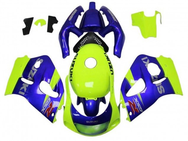 Billige Suzuki GSXR 600 / GSXR 750 Motorrad Verkleidung 1996-2000 - Blau Gelb