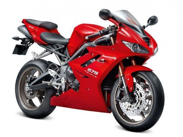 Billige Triumph Daytona 675 Triple Motorrad Verkleidung Kit 2006-2008 - Rot