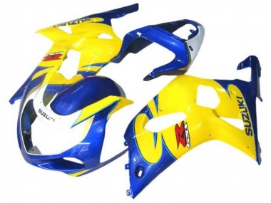 Billige Suzuki GSXR 600 / GSXR 750 Motorrad Verkleidung 2001-2003 - Blau Gelb Weiss