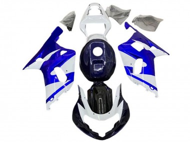 Billige Suzuki GSXR 600 / GSXR 750 Motorrad Verkleidung 2001-2003 - Weiss Blau Schwarz