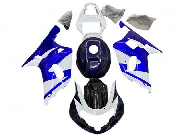 Billige Suzuki GSXR 600 / GSXR 750 Motorrad Verkleidung 2001-2003 - Weiss Blau Schwarz