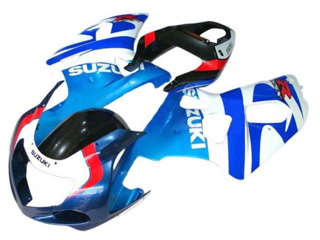 Billige Suzuki GSXR 600 / GSXR 750 Motorrad Verkleidung 2001-2003 - Weiss Blau Rot Schwarz