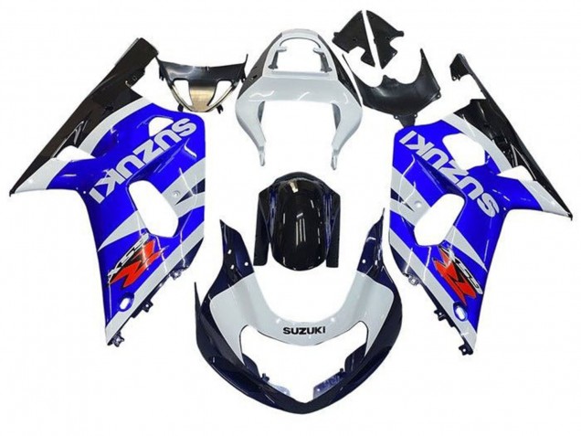 Billige Suzuki GSXR 600 / GSXR 750 Motorrad Verkleidung 2001-2003 - Weiss Blau Glanzendes Schwarz Rot