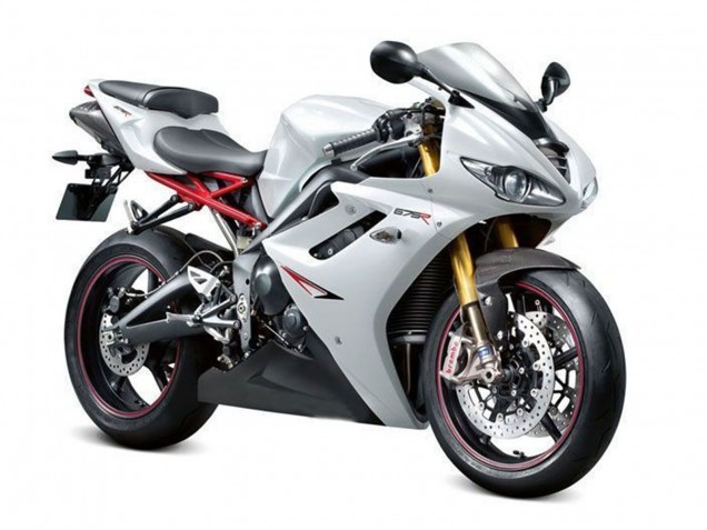 Billige Triumph Daytona 675 Triple Motorrad Verkleidung 2009-2012 - Perl Weiss Schwarz